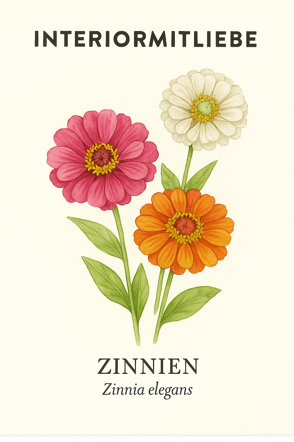 Bunte Zinnien Mischung – farbenfrohe Sommerblumen | Zinnien Samen für Beet, Balkon & Schnittblumen