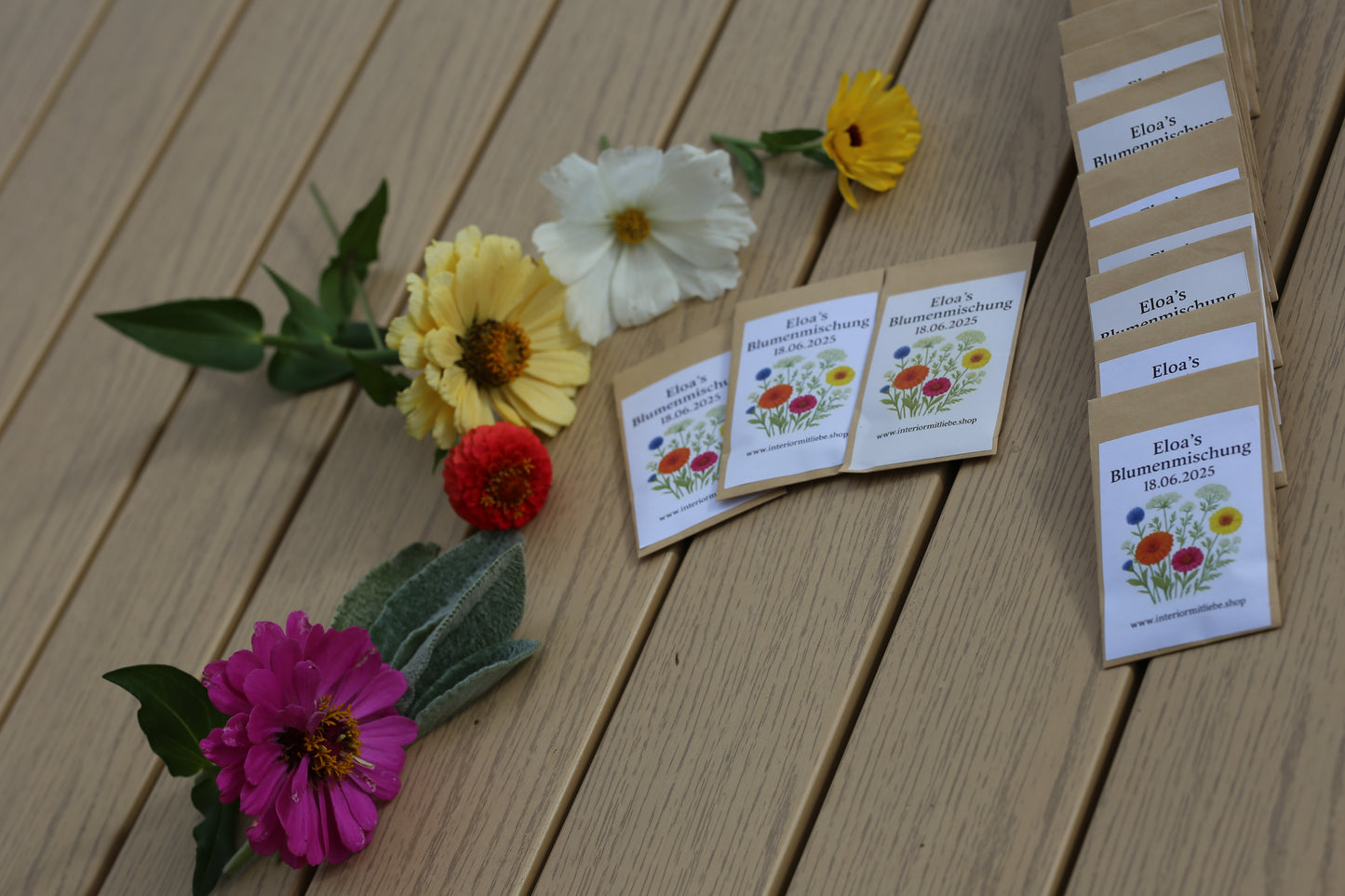 Personalisierte Saatguttütchen – Ein blühendes Dankeschön zur Geburt oder Taufe eines Kindes oder Hochzeiten