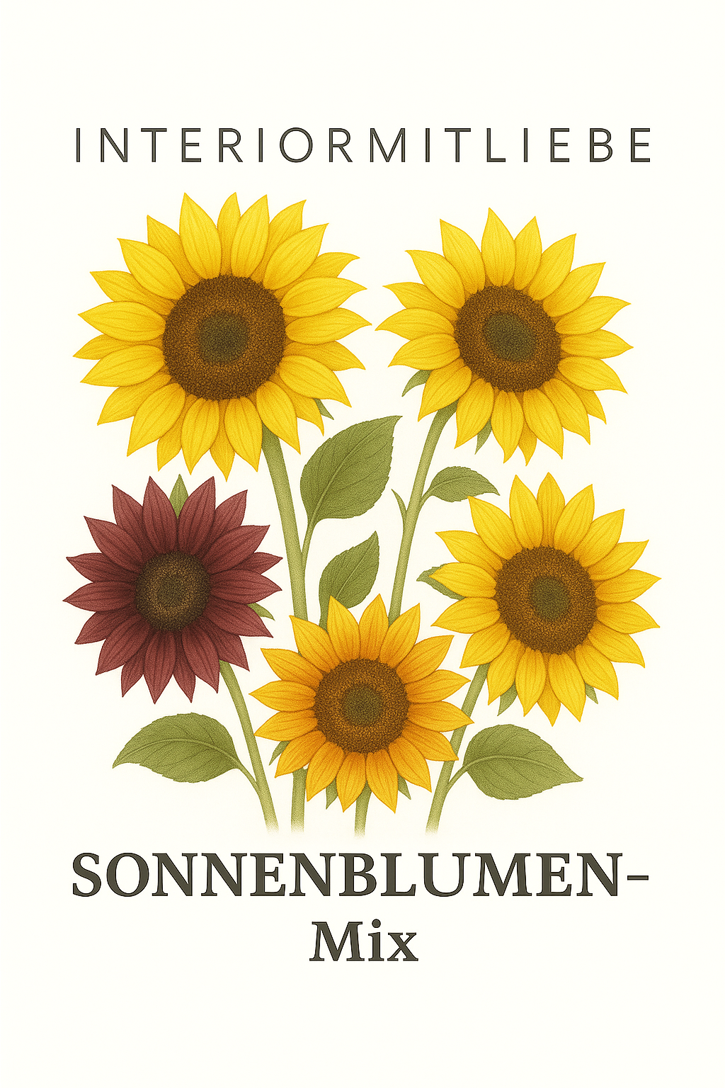 Sonnenblumen-Mix – fröhliche Blütenvielfalt in verschiedenen Farbtönen